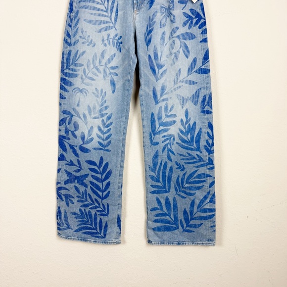 Mother The Lasso Sneak Pressed Leaves Straight Leg Jeans Size 29 - Picture 3 of 10